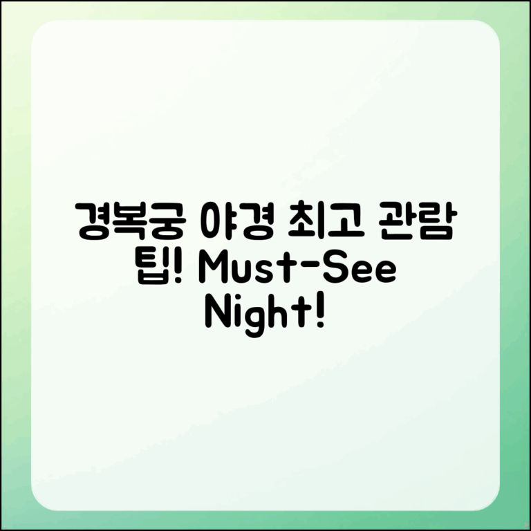경복궁 야경, 최고의 관람 팁은?