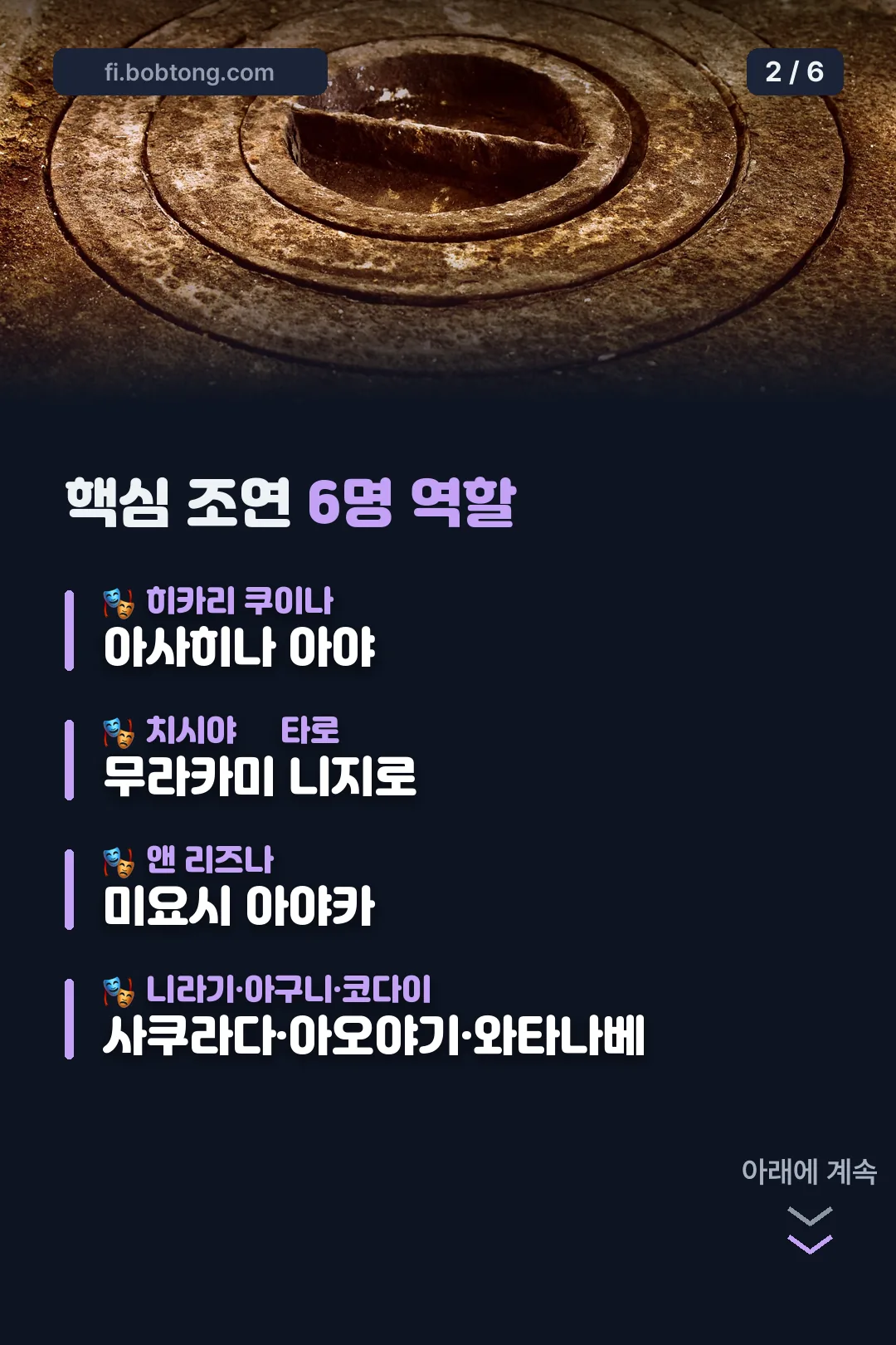 핵심 조연 6명 표
